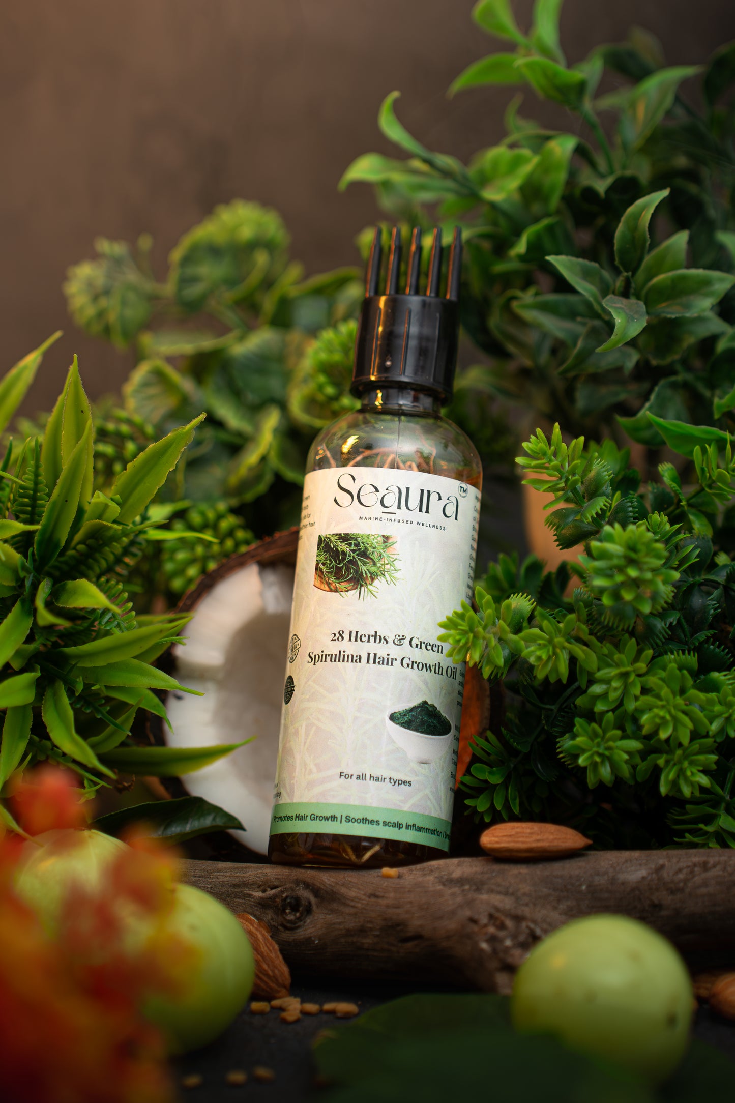 28 HERBS & GREEN SPIRULINA HAIR GROWTH OIL